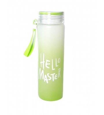 Hello master glass bottle green